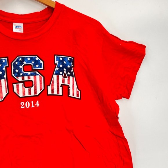 Vintage Made In The USA Unisex USA 2014 Big Logo Single Stitch T-Shirt L 12/14 - Picture 2 of 10